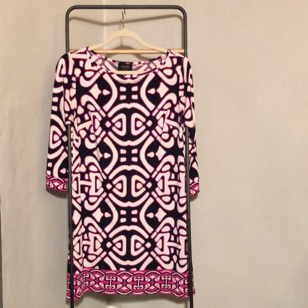 Laundry patterned sheath dress